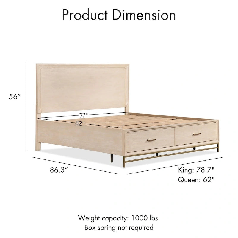 Ensemble de chambre à coucher 4 pièces en chêne massif de style transitionnel Drayden de Furniture of America