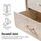 Ensemble de chambre à coucher 4 pièces en chêne massif de style transitionnel Drayden de Furniture of America