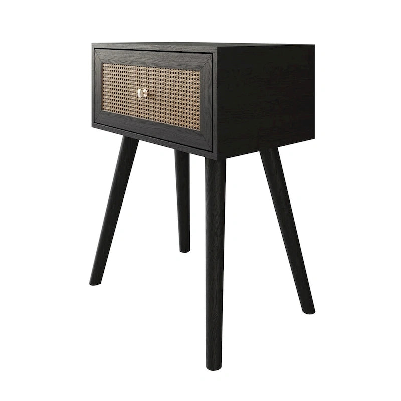 Lit plateforme rustique en bois Craftporch avec 2 tables de chevet