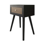 Lit plateforme rustique en bois Craftporch avec 2 tables de chevet