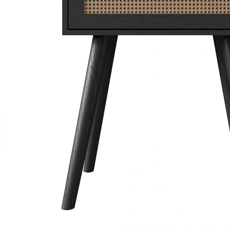 Lit plateforme rustique en bois Craftporch avec 2 tables de chevet