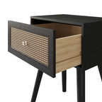 Lit plateforme rustique en bois Craftporch avec 2 tables de chevet