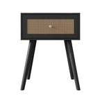 Lit plateforme rustique en bois Craftporch avec 2 tables de chevet