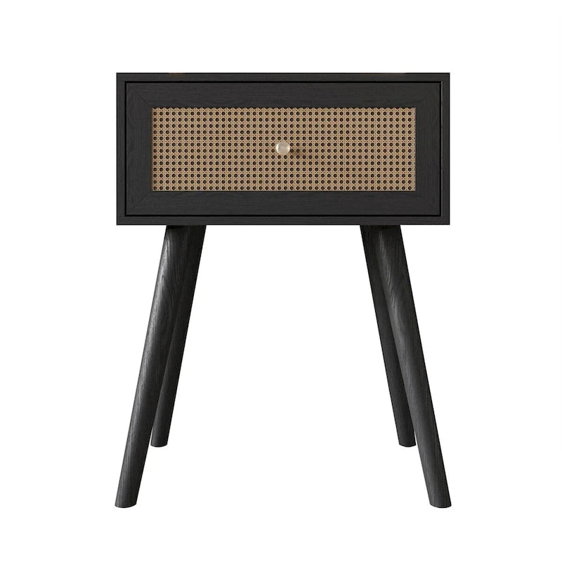 Lit plateforme rustique en bois Craftporch avec 2 tables de chevet