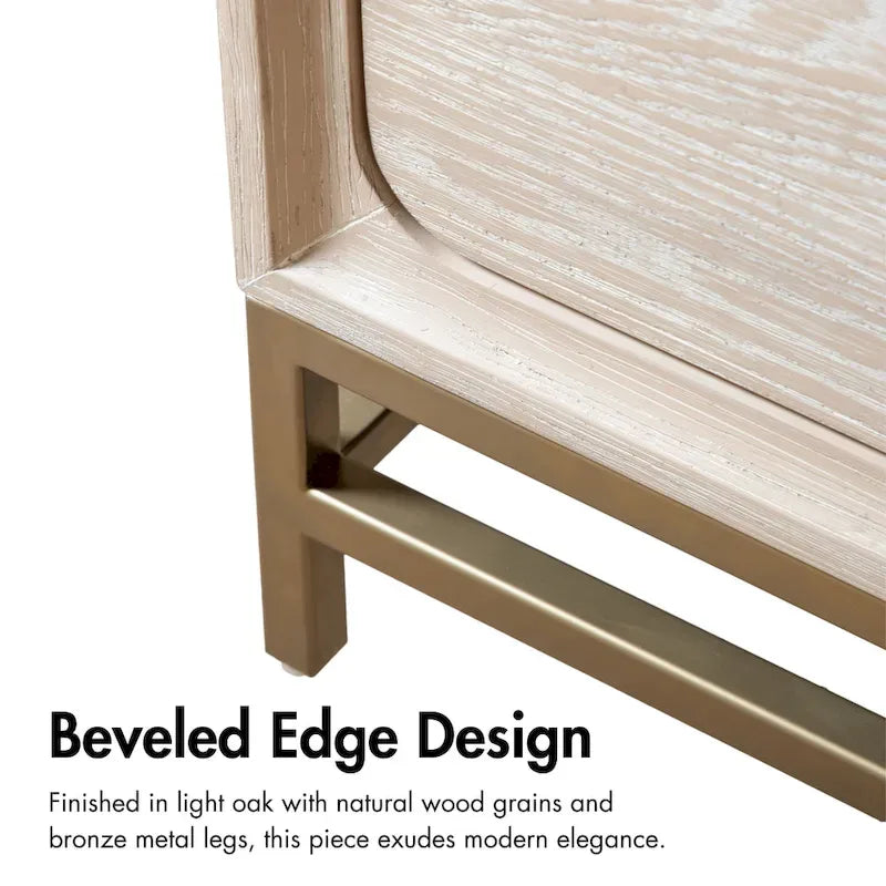 Ensemble de chambre à coucher Furniture of America Drayden Transitional en chêne massif, comprenant une commode 3 pièces et 2 tables de chevet.