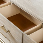 Ensemble de chambre à coucher Furniture of America Drayden Transitional en chêne massif, comprenant une commode 3 pièces et 2 tables de chevet.