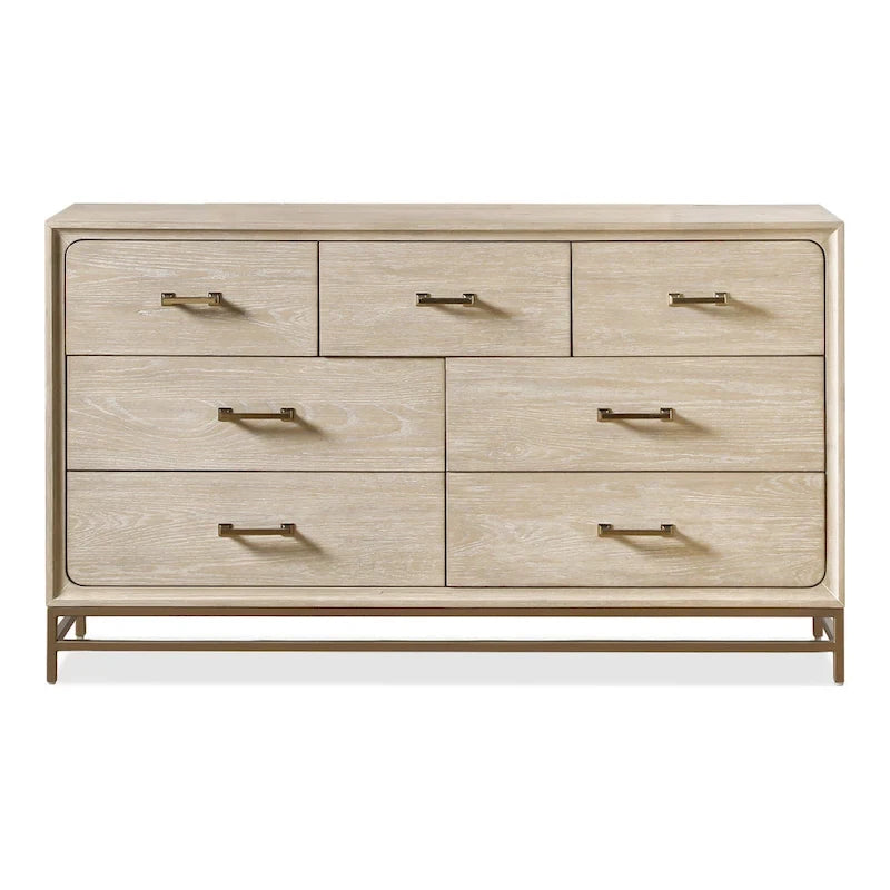 Ensemble de chambre à coucher Furniture of America Drayden Transitional en chêne massif, comprenant une commode 3 pièces et 2 tables de chevet.