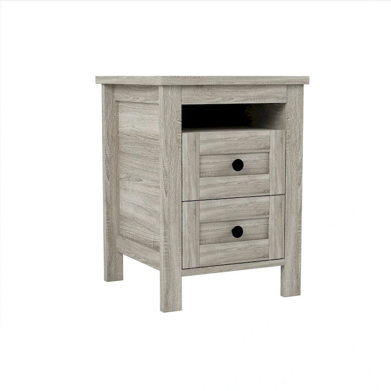 Ensemble de chambre à coucher 3 pièces comprenant un lit plateforme queen avec table de chevet et commode de rangement