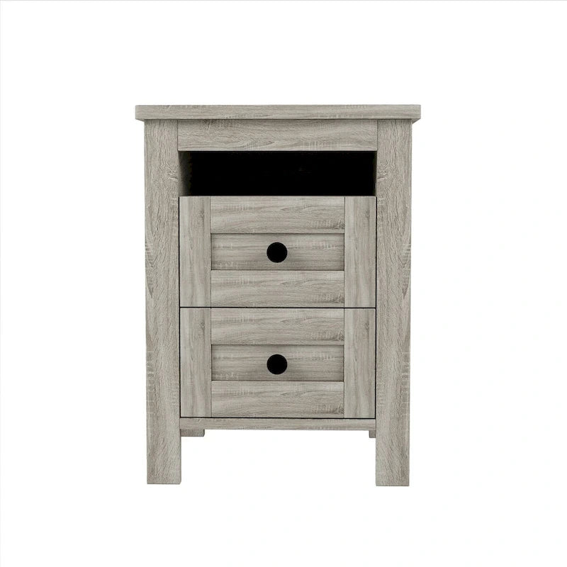 Ensemble de chambre à coucher 3 pièces comprenant un lit plateforme queen avec table de chevet et commode de rangement