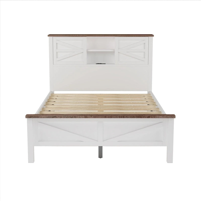 Ensemble de chambre à coucher 3 pièces comprenant un lit plateforme queen avec table de chevet et commode de rangement
