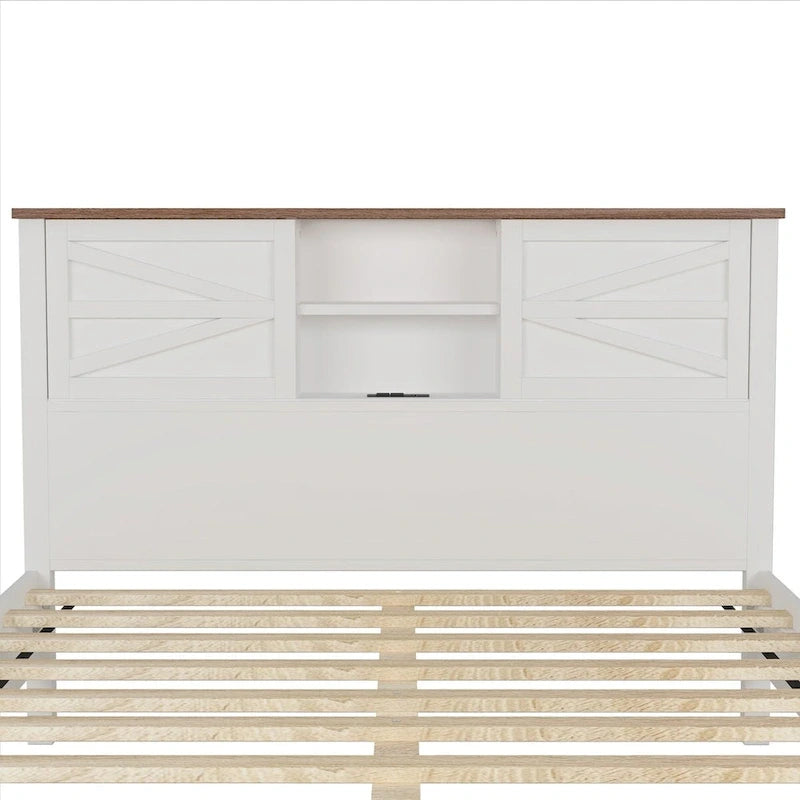 Ensemble de chambre à coucher 3 pièces comprenant un lit plateforme queen avec table de chevet et commode de rangement
