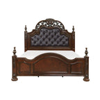Chambre à coucher traditionnelle formelle, ensemble 5 pièces, finition cerisier