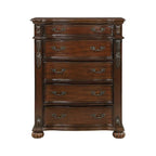 Chambre à coucher traditionnelle formelle, ensemble 5 pièces, finition cerisier