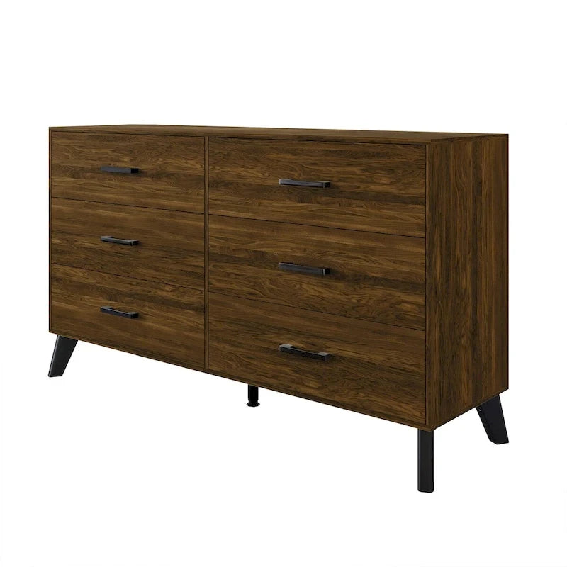 Ensemble de chambre à coucher CraftPorch 4 pièces, lit beige contemporain et meubles marron