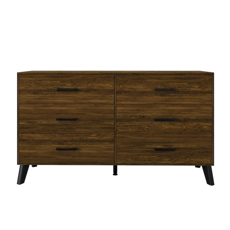 Ensemble de chambre à coucher CraftPorch 4 pièces, lit beige contemporain et meubles marron