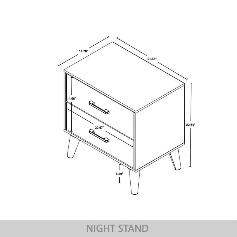 Ensemble de chambre à coucher CraftPorch 4 pièces, lit beige contemporain et meubles marron
