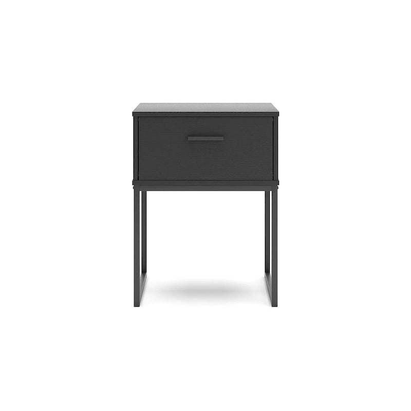 Tête de lit à panneaux noirs Signature Design by Ashley Socalle avec 2 tables de chevet