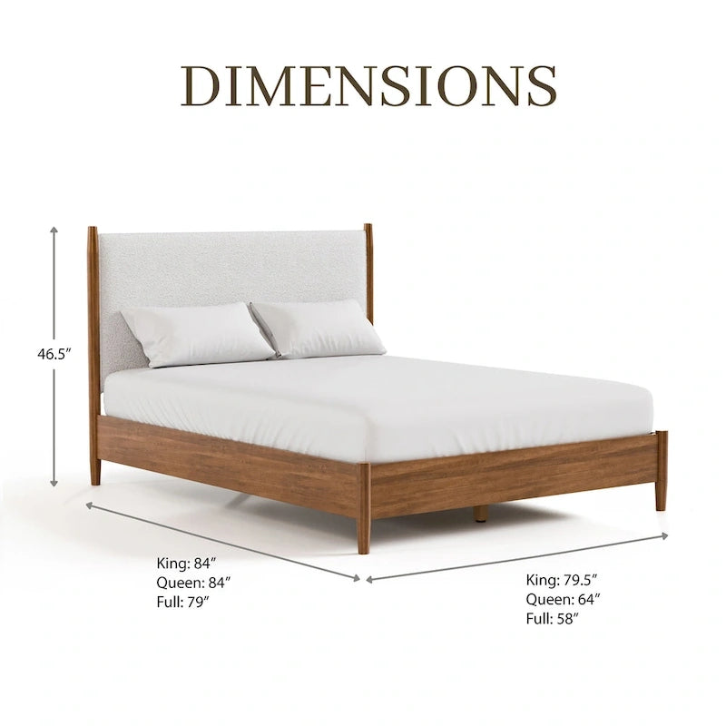 Ensemble de chambre à coucher 5 pièces Beau Midcentury en noyer pour lit queen de Furniture of America