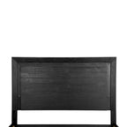 Ensemble de chambre à coucher Alaric de Furniture of America, moderne, en bois massif noir, composé d'un lit 3 pièces et de 2 tables de chevet avec tête de lit à DEL.