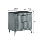 Lit à panneaux rembourrés en velours côtelé à larges côtes Mavela de Roundhill Furniture, avec 2 tables de chevet et un banc, bleu