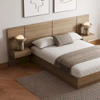Ensemble de chambre à coucher Milano 4 pièces avec table de chevet suspendue et rallonge
