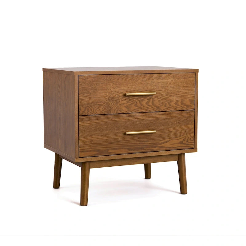Ensemble de chambre à coucher 3 pièces Beau Midcentury bouclé à oreilles, profil bas, de Furniture of America
