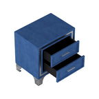 Set camera da letto 3 pezzi con letto a piattaforma imbottito queen size e due comodini