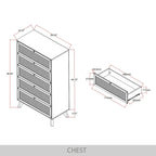 Ensemble de chambre à coucher moderne du milieu du siècle CraftPorch 5 pièces
