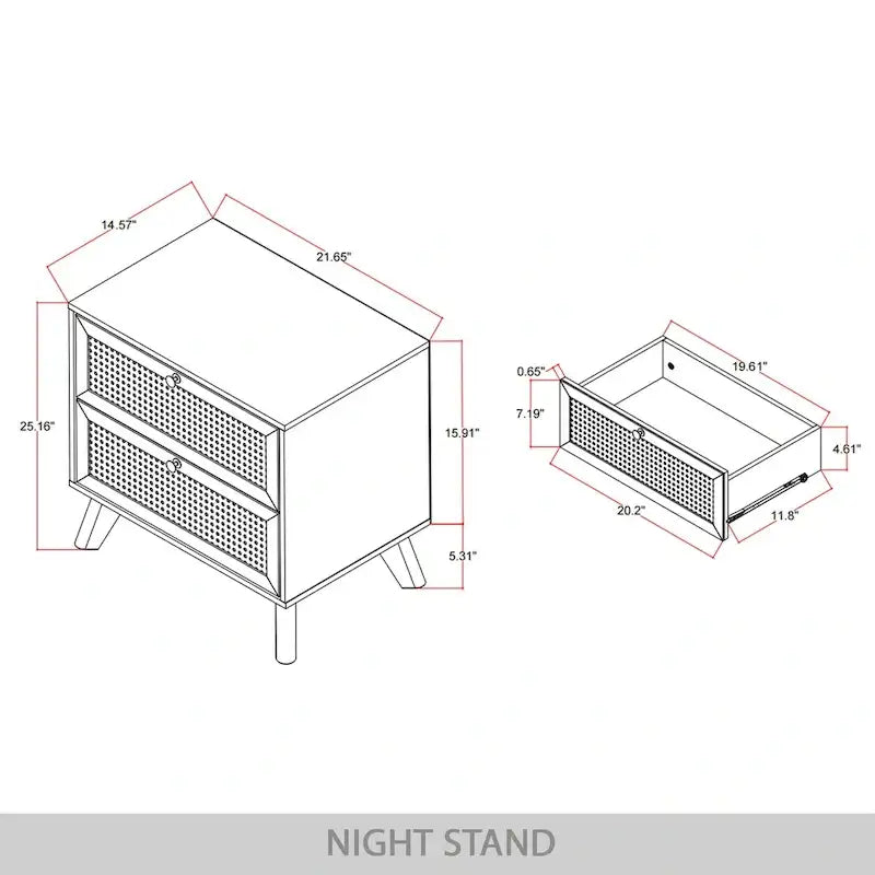 Ensemble de chambre à coucher moderne du milieu du siècle CraftPorch 5 pièces