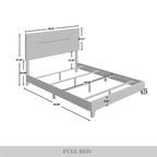 Ensemble de chambre à coucher CraftPorch 4 pièces, lit gris contemporain et meubles marron