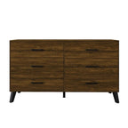 Ensemble de chambre à coucher CraftPorch 4 pièces, lit gris contemporain et meubles marron