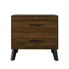 Ensemble de chambre à coucher CraftPorch 4 pièces, lit gris contemporain et meubles marron