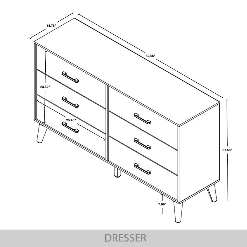 Ensemble de chambre à coucher CraftPorch 4 pièces, lit gris contemporain et meubles marron