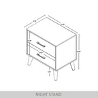 Ensemble de chambre à coucher CraftPorch 4 pièces, lit gris contemporain et meubles marron