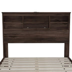 Ensemble de chambre à coucher 4 pièces comprenant un lit en bois de taille queen, 2 tables de chevet et 1 commode
