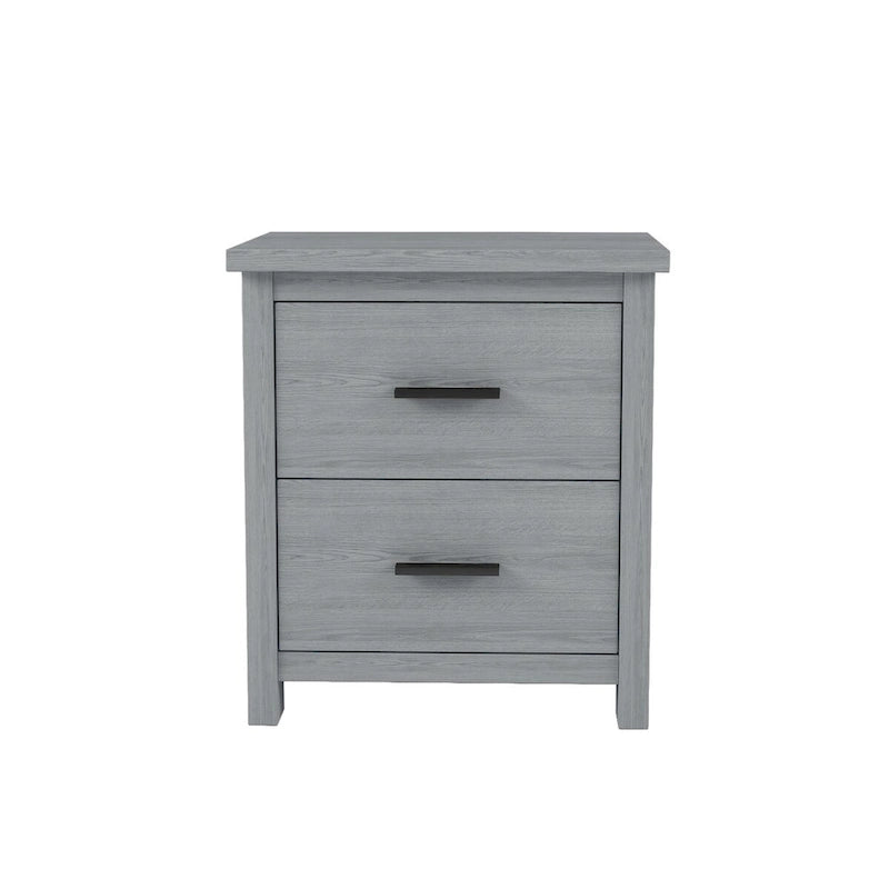 Ensemble de chambre à coucher 4 pièces comprenant un lit en bois de taille queen, 2 tables de chevet et 1 commode