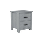 Ensemble de chambre à coucher 4 pièces comprenant un lit en bois de taille queen, 2 tables de chevet et 1 commode
