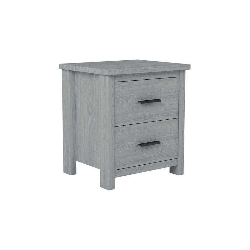 Ensemble de chambre à coucher 4 pièces comprenant un lit en bois de taille queen, 2 tables de chevet et 1 commode