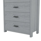 Ensemble de chambre à coucher 4 pièces comprenant un lit en bois de taille queen, 2 tables de chevet et 1 commode