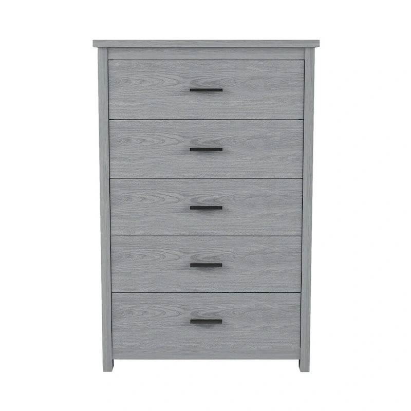 Ensemble de chambre à coucher 4 pièces comprenant un lit en bois de taille queen, 2 tables de chevet et 1 commode