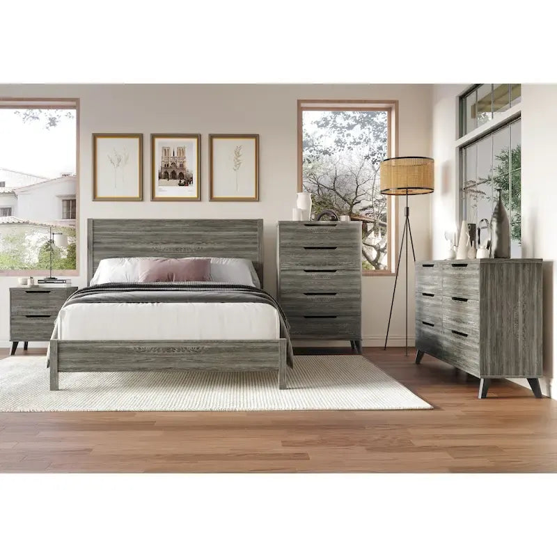 CraftPorch 5 Piece Vintage Wooden Bedroom set