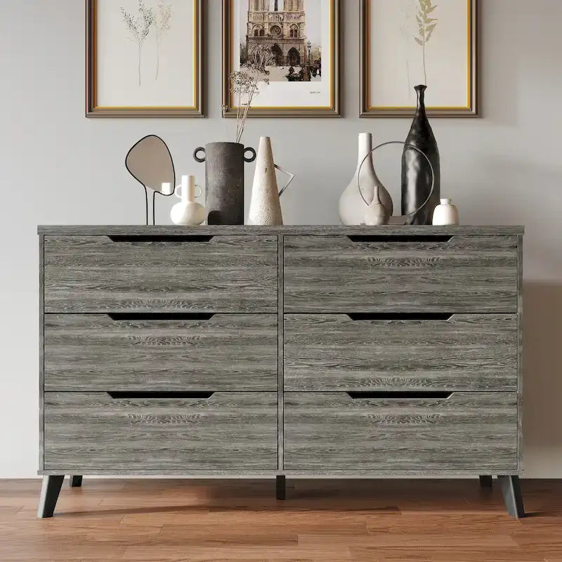 Ensemble de chambre à coucher vintage en bois CraftPorch 5 pièces