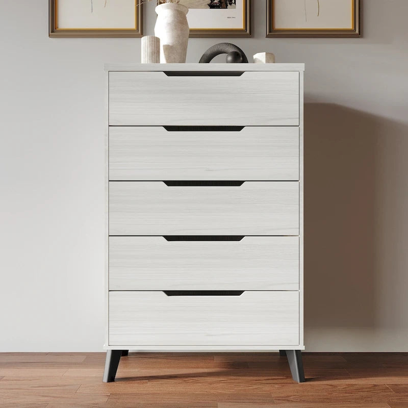 Ensemble de chambre à coucher vintage en bois CraftPorch 5 pièces