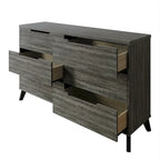 Ensemble de chambre à coucher vintage en bois CraftPorch 5 pièces