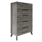 Ensemble de chambre à coucher vintage en bois CraftPorch 5 pièces