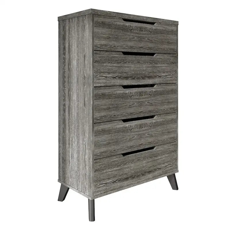 Ensemble de chambre à coucher vintage en bois CraftPorch 5 pièces