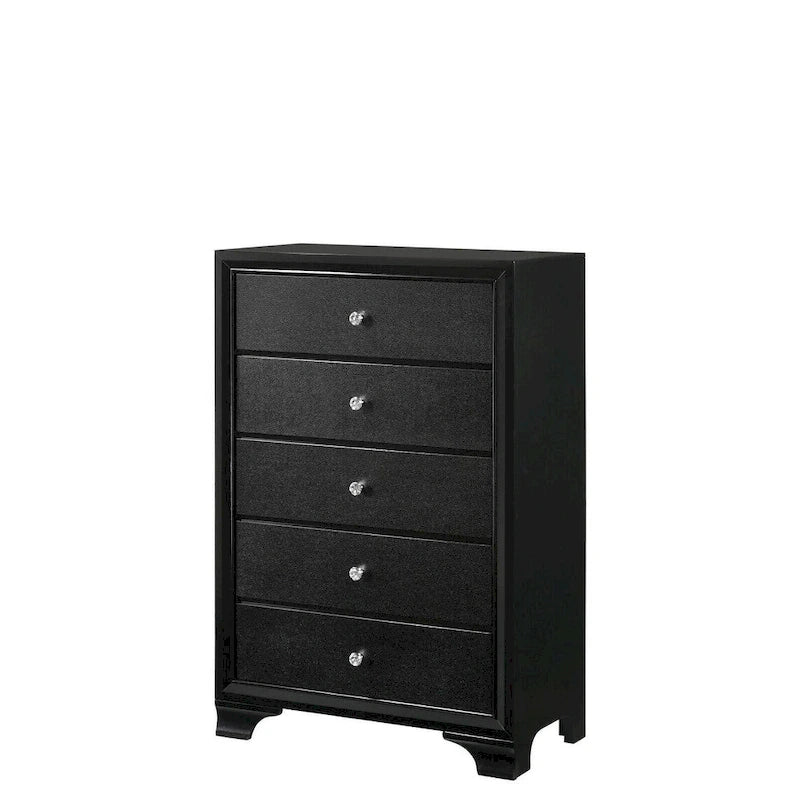 Ensemble de 3 pièces comprenant une commode et une table de chevet en bois recouvert de similicuir avec éclairage LED