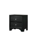 Ensemble de 3 pièces comprenant une commode et une table de chevet en bois recouvert de similicuir avec éclairage LED