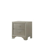 Ensemble de 3 pièces comprenant une commode et une table de chevet en bois recouvert de similicuir avec éclairage LED