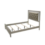 Ensemble de 3 pièces comprenant une commode et une table de chevet en bois recouvert de similicuir avec éclairage LED
